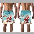 thumbnail image 3 of luoweisi Men's Beach Shorts Quick Dry Swim Trunks with Mesh Lining Beach Santa Claus XL, 3 of 5