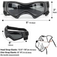 thumbnail image 5 of Gafas de sol modernas para perros de color rojo, resistentes a los rayos UV, al agua y al viento, con correa ajustable, ideales para perros pequeños y medianos, 5 of 5