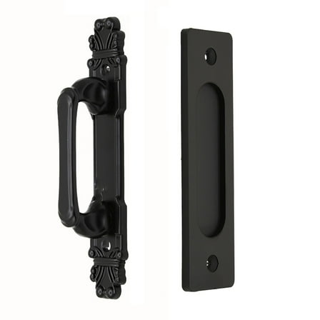 Barn Door Pull Sliding Door Handle Hardware Black Heavy-duty Interior Wooden Door Handle No Punching Furniture Cabinet Pull