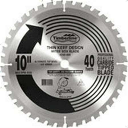 

Timberline 250-400 General Purpose and Finishing 10-Inch Diameter by 40-Teeth by 5/8-Inch Bore ATB Grind Thin Kerf Carbide Tipped Saw Blade