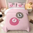 thumbnail image 2 of Erosebridal Billiard Bed Spread Queen Hot Pink Queen Coverlet Set, Hot Pink Solid 3 Pieces 1 Quilt and 2 Pillowcases, 2 of 7