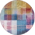 thumbnail image 3 of Unique Loom Outdoor Modern Collection Area Rug - Pulse (8' Round Multi/Blue), 3 of 9