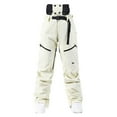 thumbnail image 3 of PXLKNZH Women's Softshell Snow Pants Windproof Waterproof Ski Pants Insulated Snowboarding Pants Winter Outdoor Hiking Pants Beige,M, 3 of 6