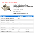 thumbnail image 2 of Engine / Brake Vacuum Pump - Compatible with 2008 - 2012 Mercedes-Benz C300 2009 2010 2011, 2 of 2