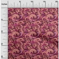 thumbnail image 2 of oneOone Cotton Poplin Twill Dark Magenta Fabric Asian Japanese Wave Diy Clothing Quilting Fabric Print Fabric By Yard 56 Inch Wide, 2 of 4