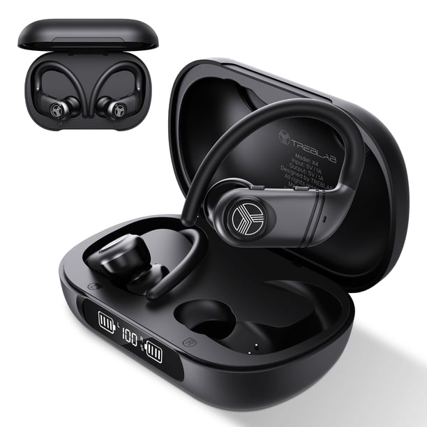 Auriculares inalámbricos TREBLAB X4 con ganchos para la oreja, batería 253H, Bluetooth 5.4