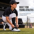 thumbnail image 3 of EQW Kids High-Top Baseball Cleats, Lace-Up Youth Baseball Shoes with Rubber Molded Cleats for Boys Girls, Ankle Support, 3 of 9
