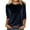 Navy, variant on Busydd Tops for Women Trendy V Neck 3/4 Length Sleeve Womens Tops Casual Comfy Solid Color T Shirts for Women S