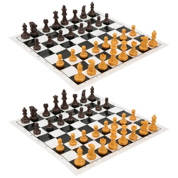 Juguete de ajedrez, juego de ajedrez de 2 piezas, juego de ajedrez, juego de ajedrez, construcción robusta