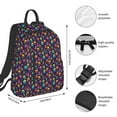 thumbnail image 2 of Yiaed mushroom color Skull Print Lightweight Backpack Travel Backpacks Hiking Daypack for Women Men, 2 of 5