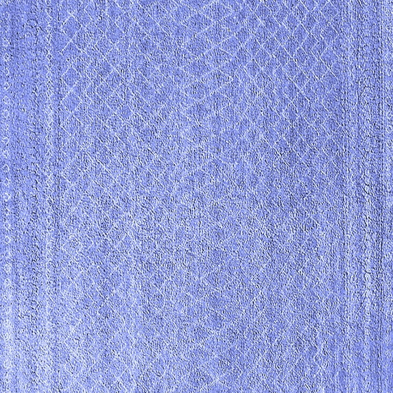 Ahgly Company Machine Washable Indoor Square Oriental Blue Industrial Area Rugs, 7' Square