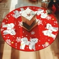 thumbnail image 2 of Christmas Tree Skirt Red Tree Skirts Bichon Frise Xmas Tree Skirt Tree Mat 48 Inch Dog Winter Christmas Decorations for Home, 2 of 6
