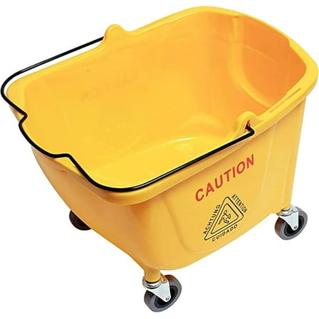 TrueCraftware- 36 qt. Yellow Mop Bucket- Pail/Mop Bucket Cleaning Washing Mop Bucket Household Portable Mop Bucket Ideal for Household and Public Places Floor