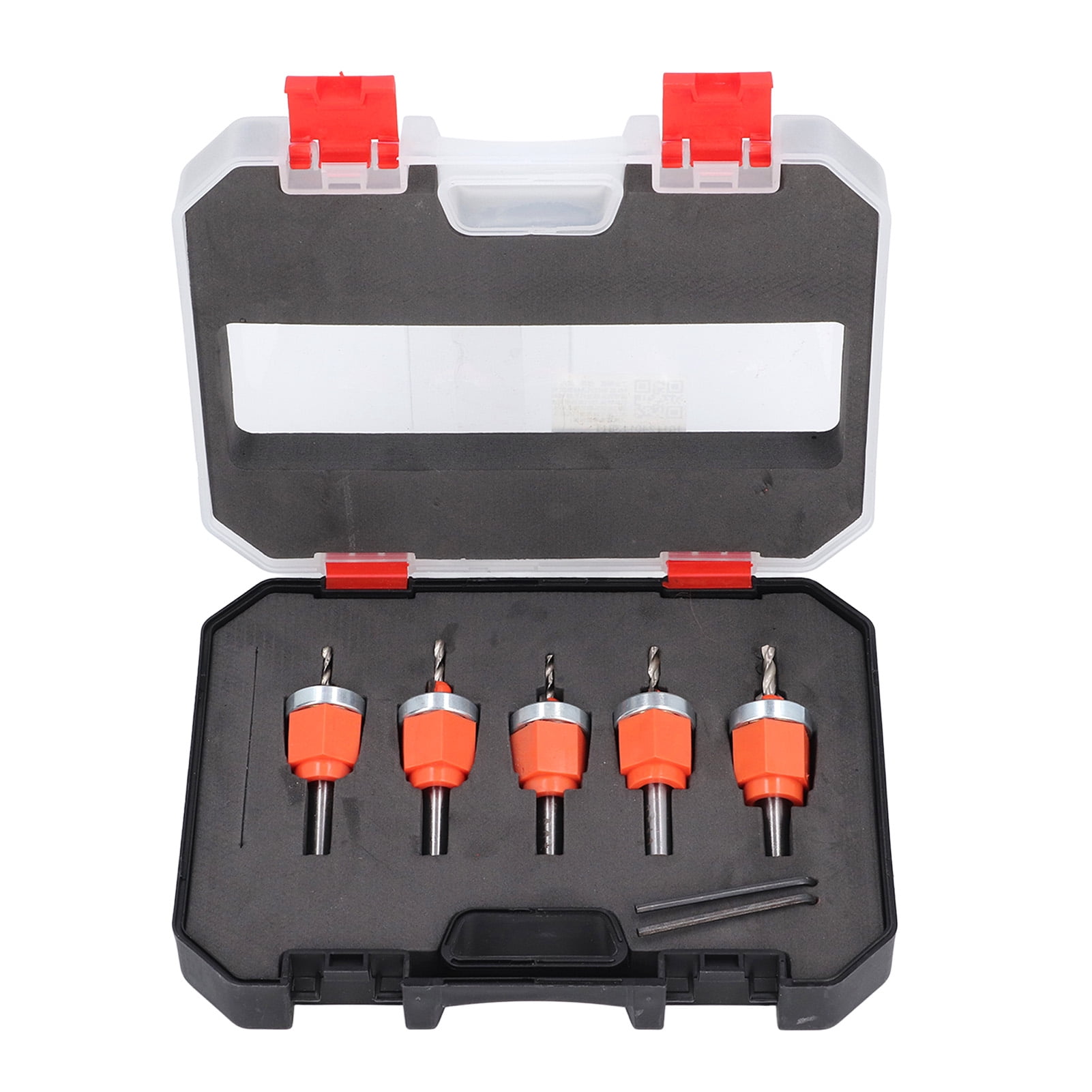 Countersink Drill Bit, Hard Wearing Anti Bending Efficient Chip Removal 2.8-4mm Diameter Countersink Drill Bit Set 5 Pcs  For Wood