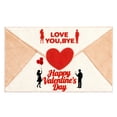 thumbnail image 2 of BotaniNest Valentine's Day Heart Envelope Design Soft Area Rug For Bedroom Living Room Floor Mat, 2 of 6