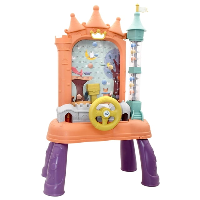 Kids Lighted Musical Catching Bead Game Machine Hand-eye Coordination Train Response Ability Party Favors Age 3+ Years - pink with legs