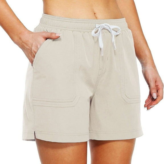 GZWYHT Shorts for Women Lounge Pants Women High Waist ShortsPolyesterwearDaily Woman Comfy Pants Women Flowy Shorts for Women Beige L