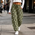 thumbnail image 5 of Fanshiluo Women's Polka Dot Drawstring Jogger Pants, Casual Elastic Waist Sweatpants,Size S-2XL, 5 of 7
