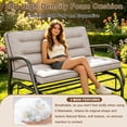 thumbnail image 3 of 63"x40" Outdoor Swing Cushion with Backrest, Memory Foam, Tie Straps, Oxford Fabric Replacement for Porch Bench 2/3 Seater, 3 of 7