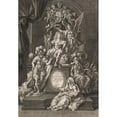 thumbnail image 2 of Andreas Reinhardt 11x14 Black Ornate Wood Framed Double Matted Museum Art Print Titled: Allegorical Arrangement with Christian Gyldenlove (1705 - 1706), 2 of 5