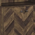 thumbnail image 3 of 63 Inch Wine Cabinet with Double Doors 2 Adjustable Shelves Rich Brown, 3 of 5