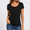 Black, variant on Dpjklzsn Women's Short Sleeve Lounge Top, Easy Fit Everyday Shirt for Daily Wear, Work and Weekend Outfits