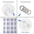 thumbnail image 5 of Purple Plaid Waterproof Fabric Shower Curtain,Spring Summer Farmhouse Buffalo Checkered Waterproof Fabric Shower Curtain for Bathroom Curtains Bathtubs Shower Curtains with 12 Hooks Standard 72x72, 5 of 8