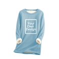 thumbnail image 5 of Womens Lined Sweatshirts Casual Crewneck Pullover Long Sleeve Thermal Sweater Winter Clothes 2024 Thermal Long Sleeve Shirt Womens Ski Thermals Thermal Tops Womens Pack Mens Long Underwear Set Thermal, 5 of 5