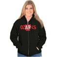 thumbnail image 4 of Arkansas Ozarks Pride AR Shaped Map Unisex Fleece Graphic Zip Up Hoodie Brisco Brands 2X, 4 of 5