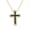 Black, variant on Bob Mackie Jewelry Gold over Brass Black Enamel White Cubic Zirconia Cross Pendant Necklace, 16-18 Inches