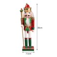 thumbnail image 7 of Christmas Nutcracker Ornament 12inch Sculpture for Shelves Tabletop Festival Red Green, 7 of 7