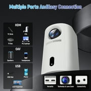 Maypug Mini Projector WiFi 6 Bluetooth, 4K 1080P Supported, 120'' Auto Keystone Screen for Home Theater