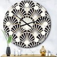 thumbnail image 2 of Designart 'Retro Art Deco Waves I Mid-Century Modern Wall Clock, 2 of 4