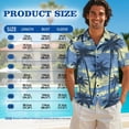 thumbnail image 6 of Xixirimido Palm Tree Print Matching Sets for Beach Vacation Men's Hawaiian Shirt & Women's Sleeveless Midi Dress Hawaiian Matched Couples Summer Outfits, XL, 6 of 7