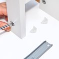 thumbnail image 1 of HAMPPLIES 100pcs Glass Shelf Brackets White PVC for Strong and Stable Shelving, 1 of 8