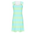 thumbnail image 4 of Annhoo Robe d'Été Mini pour Femmes, Décontractée, Ample, à Rayures Imprimées, Col en V, Sans Manches, Robe Débardeur, Plage, Courte, 4 of 5