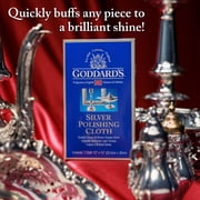 Goddards Silver Polishing Cloth for Jewelry, Remove Tarnish on Plated or Sterling Silver, Gold, Antiques, and Leaves Tarnish Protection, 1 Cloth