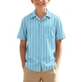 thumbnail image 2 of Boys' Short Sleeve T-Shirt with Turn-Down Collar for Summer Play, 2 of 8