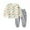 z260317-Beige-1, variant on Boy Outfits Summer Boys Tracksuit Casual Long Sleeve Animal Print Outfit Comfortable Kids Sportswear Two Piece Jumpsuit for Toddler Playwear Yellow Size 5-6 Years