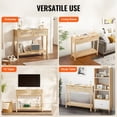 thumbnail image 5 of Rattan Console Table with 2 Storage Drawers Rattan Sliding Door Natural, 5 of 10