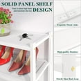thumbnail image 4 of decorUhome 4 Tier Bamboo Shoe Rack , Shoe Shelf for Closet, Shoe Storage Organizer for Entryway, White, 26.7" x 11" x 26", 4 of 9