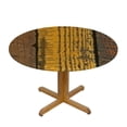 thumbnail image 3 of HAOXIT Round Table Cloth - Wooden Texture Circle Table Cover for Kitchen Party Dining 38-42, 3 of 8
