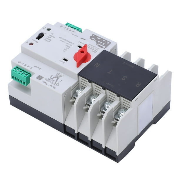 Interruptor De Transferencia Automática ATS 4P 63A 380V - Dual Power, 2 Entradas 2 Salidas, Tipo MCB
