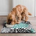 thumbnail image 2 of Boho Retro Floral Pet Feeding Mat-Absorbent Pet Placemat for Food and Water Bowl, with Waterproof Rubber Backing, Quick Dry Water Dispenser Mat for Dog and Cat (16"x24"), 2 of 7