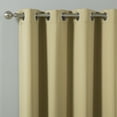thumbnail image 3 of Quality Home Thermal Insulated Blackout Curtains - Stainless Steel Nickel Grommet Top - Wheat - 52"W x 84"L - (Set of 2 Panels), 3 of 3
