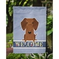 thumbnail image 3 of Caroline's Treasures BB5711GF Dachshund Red Brown Welcome Flag Garden Size , Small, multicolor, 3 of 3