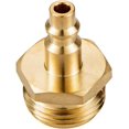 thumbnail image 2 of shiyou-2pcs Brass Blow Out Plug Quick Connect Air Compressor 1/4" Quick Connect Plug to GHT 3/4" Garden Hose Faucet for Water Garden Hoses,RV, Travel Trailer, Boat & Camper, 2 of 4