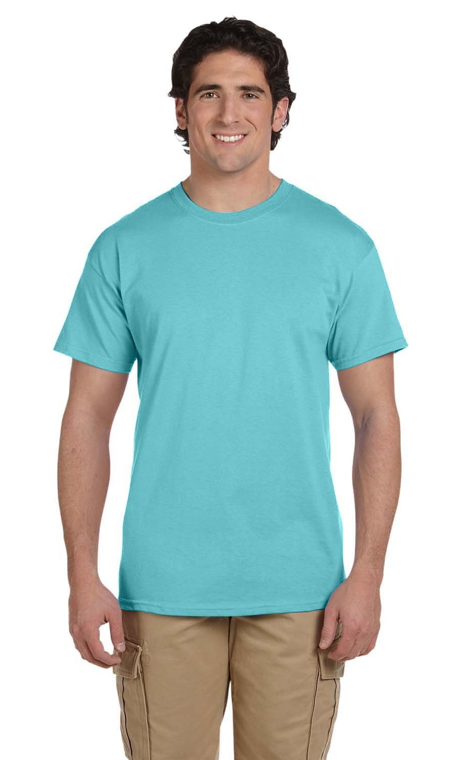 The Fruit of the Loom Adult 5 oz HD Cotton TShirt SCUBA BLUE L