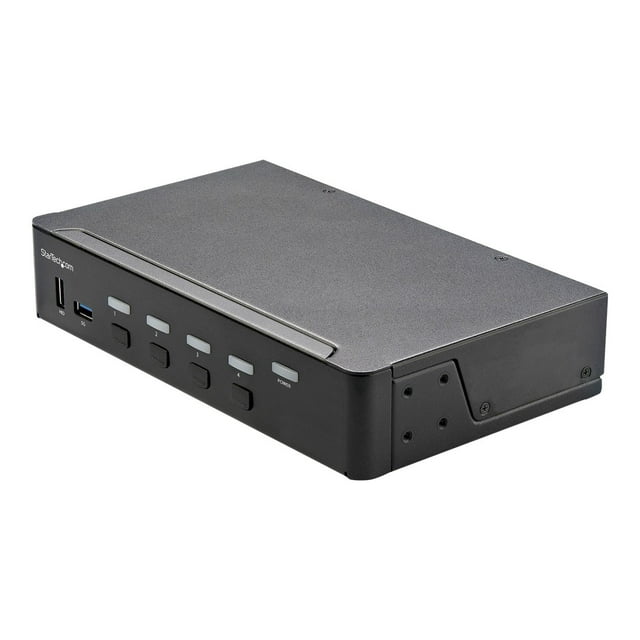 StarTech.com 4 Port HDMI KVM Switch, Single Monitor 4K 60Hz Ultra HD HDR, Desktop HDMI 2.0 KVM Switch with 2 Port USB 3.0 Hub (5Gbps) & 4x USB 2.0 HID Ports, Audio, Hotkey Switching, TAA - KVM with Fast Switching - KVM / audio switch - 4 x KVM / audio - 1 local user - desktop, rack-mountable - TAA Compliant