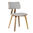 thumbnail image 1 of Armen Living LCJASIWAGRAY Jaguar Mid Century Walnut Wood Dining Chair, Gray, 1 of 6